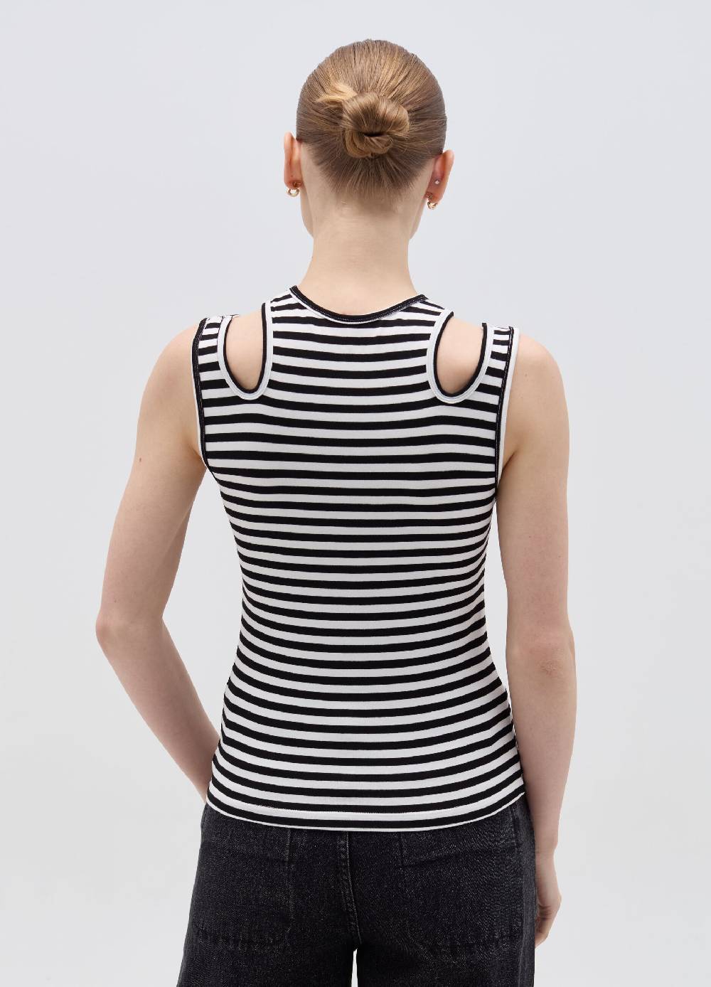 Ovs Tank Top A Righe Con Dettagli Cut Out