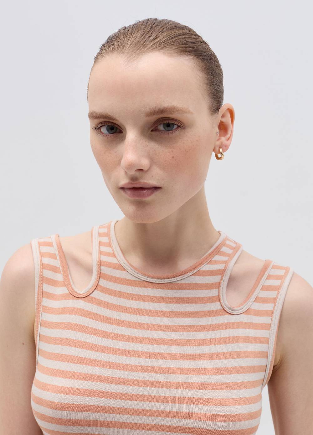 Ovs Tank top a righe con dettagli cut out