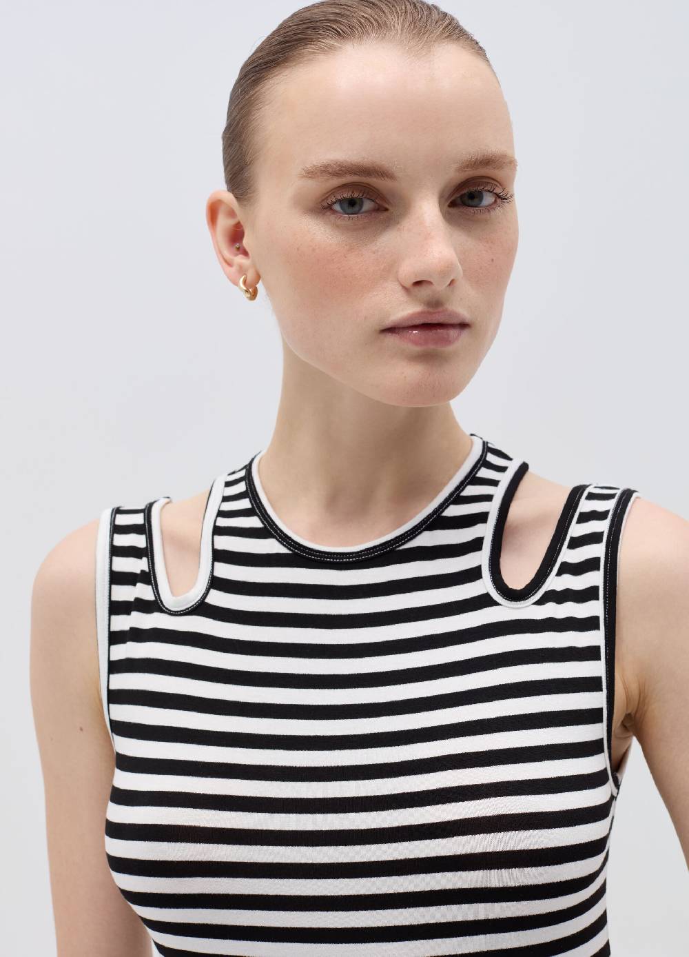 Ovs Tank top a righe con dettagli cut out