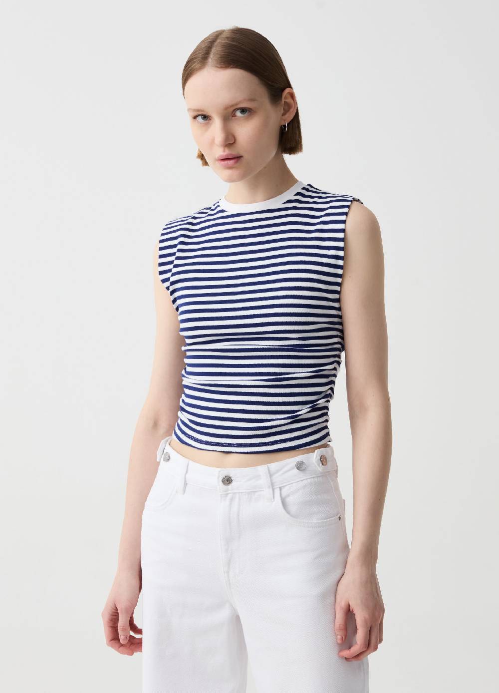 Ovs Tank Top Boxy Fit Con Arricciatura