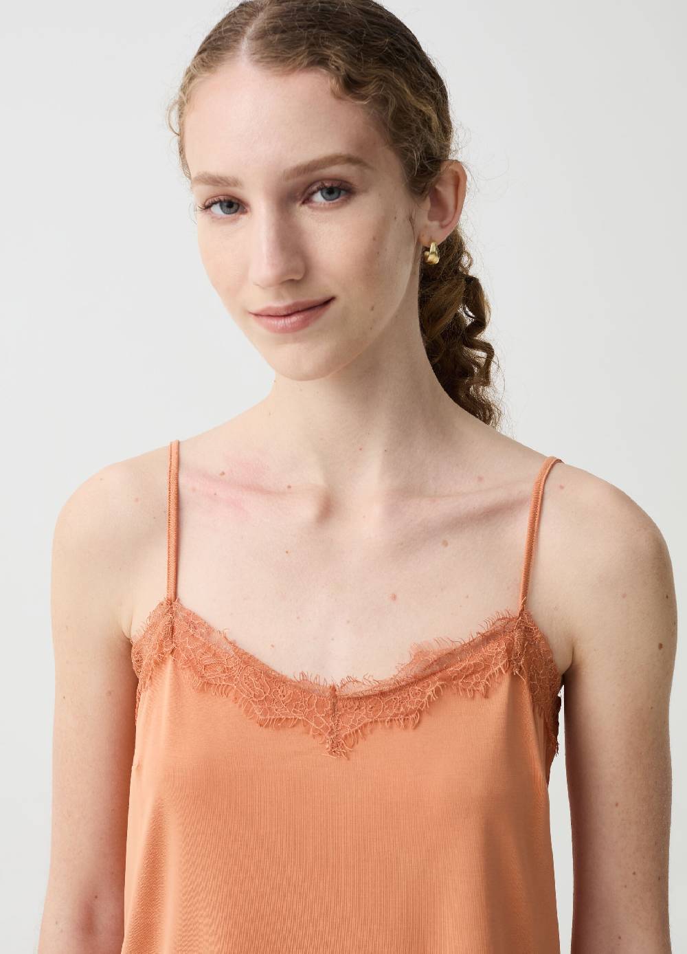 Ovs Tank Top Con Inserto In Pizzo