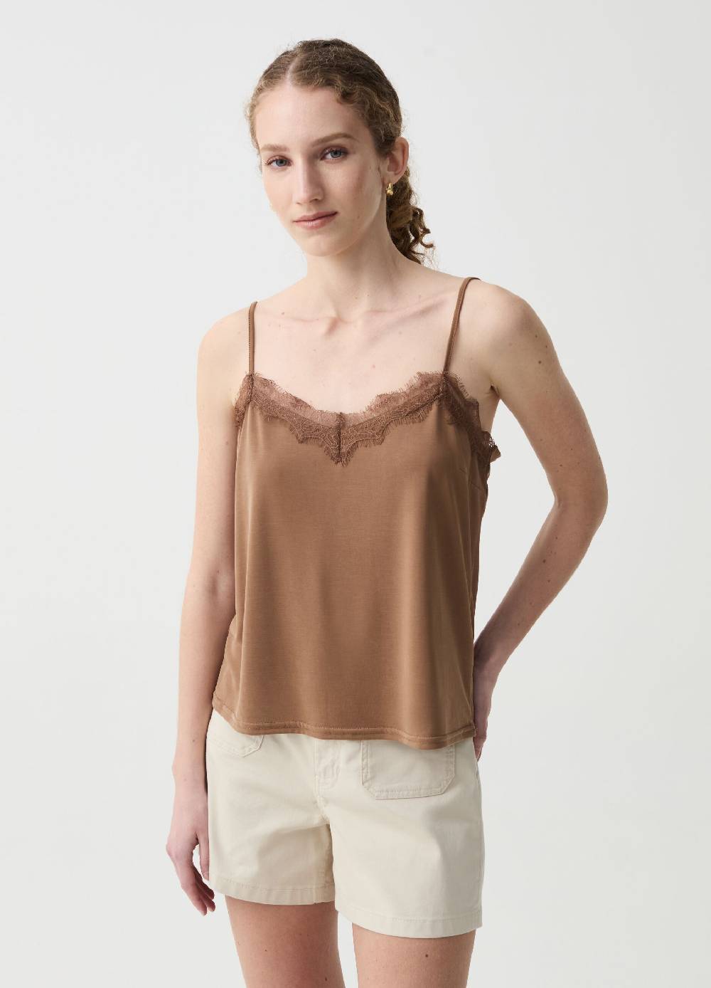 Ovs Tank top con inserto in pizzo