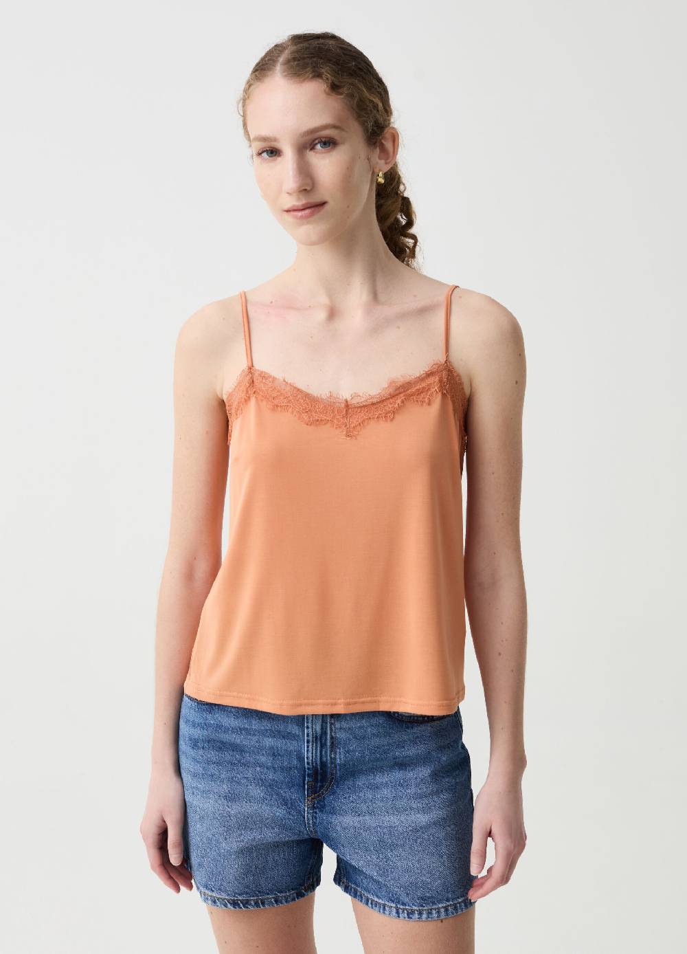 Ovs Tank top con inserto in pizzo