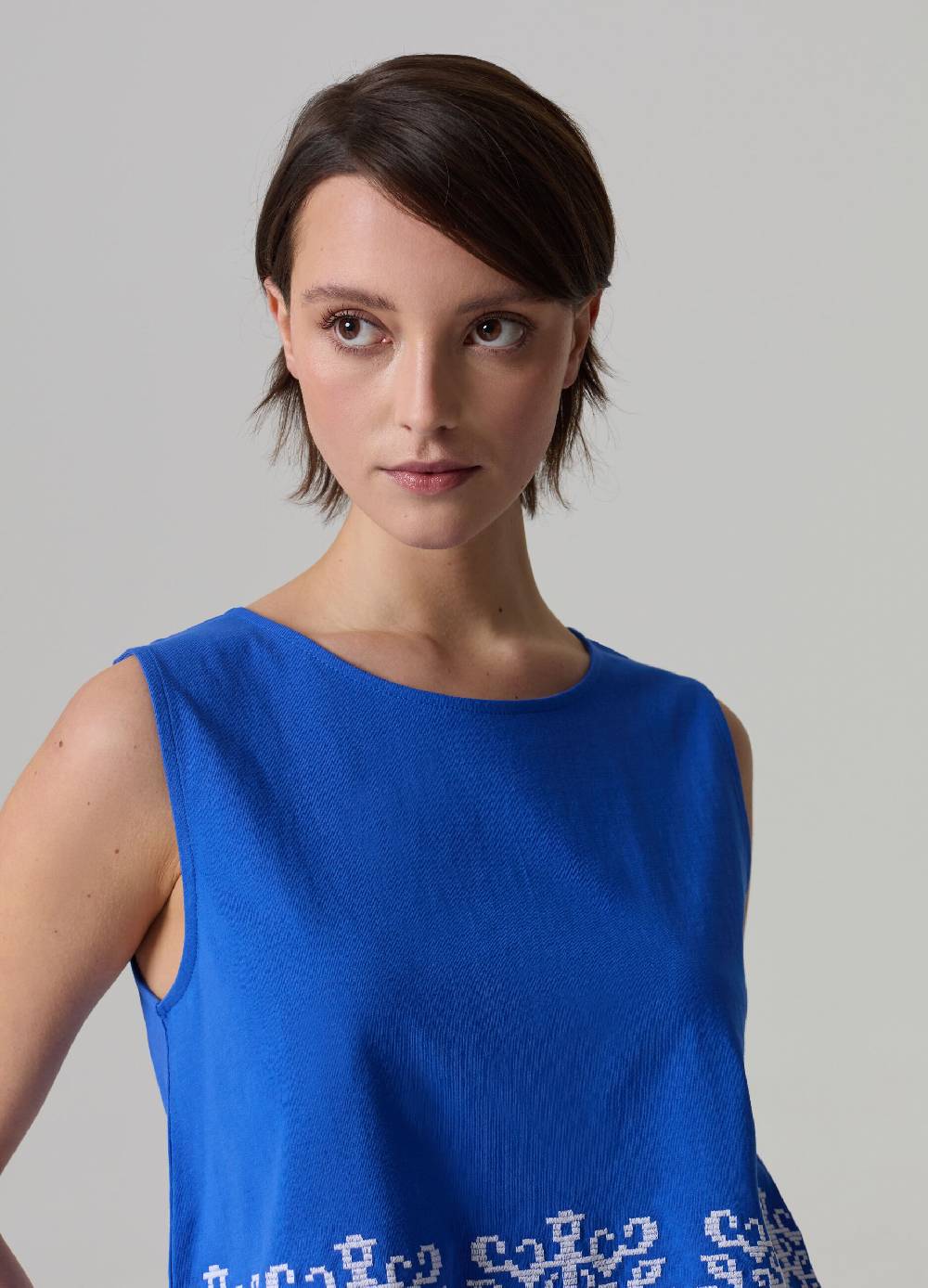 Ovs Tank Top Con Ricami Etnici