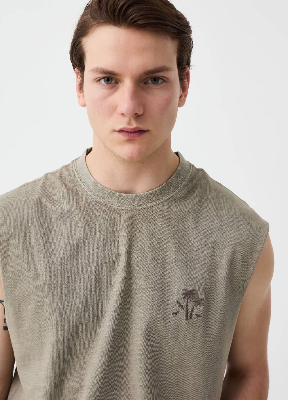 Ovs Tank top con ricamo palme