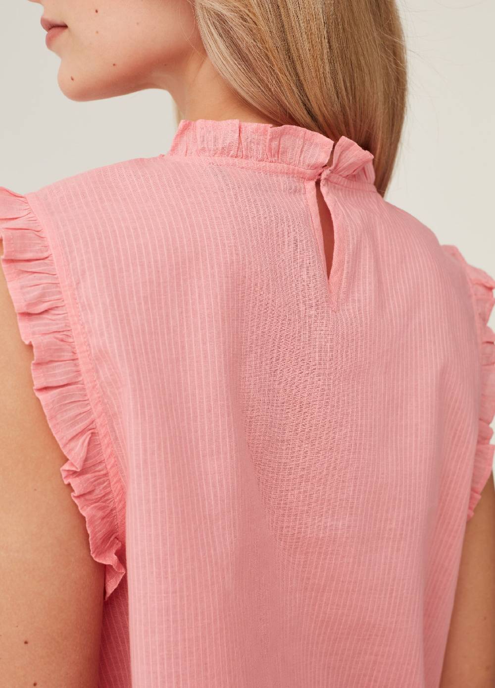 Ovs Tank Top Con Rouches E Inserti In Pizzo