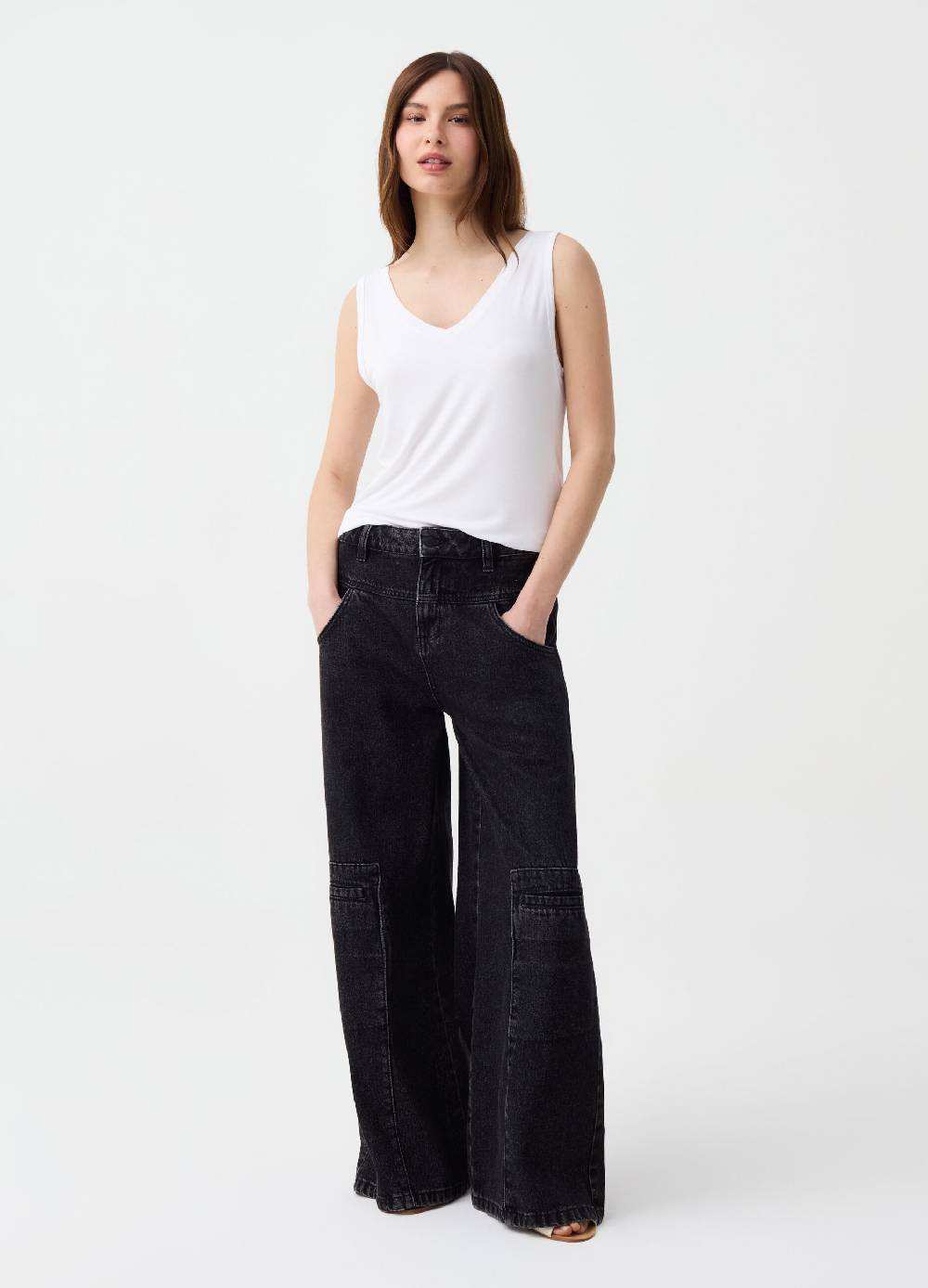 Ovs Tank Top Con Scollo A V