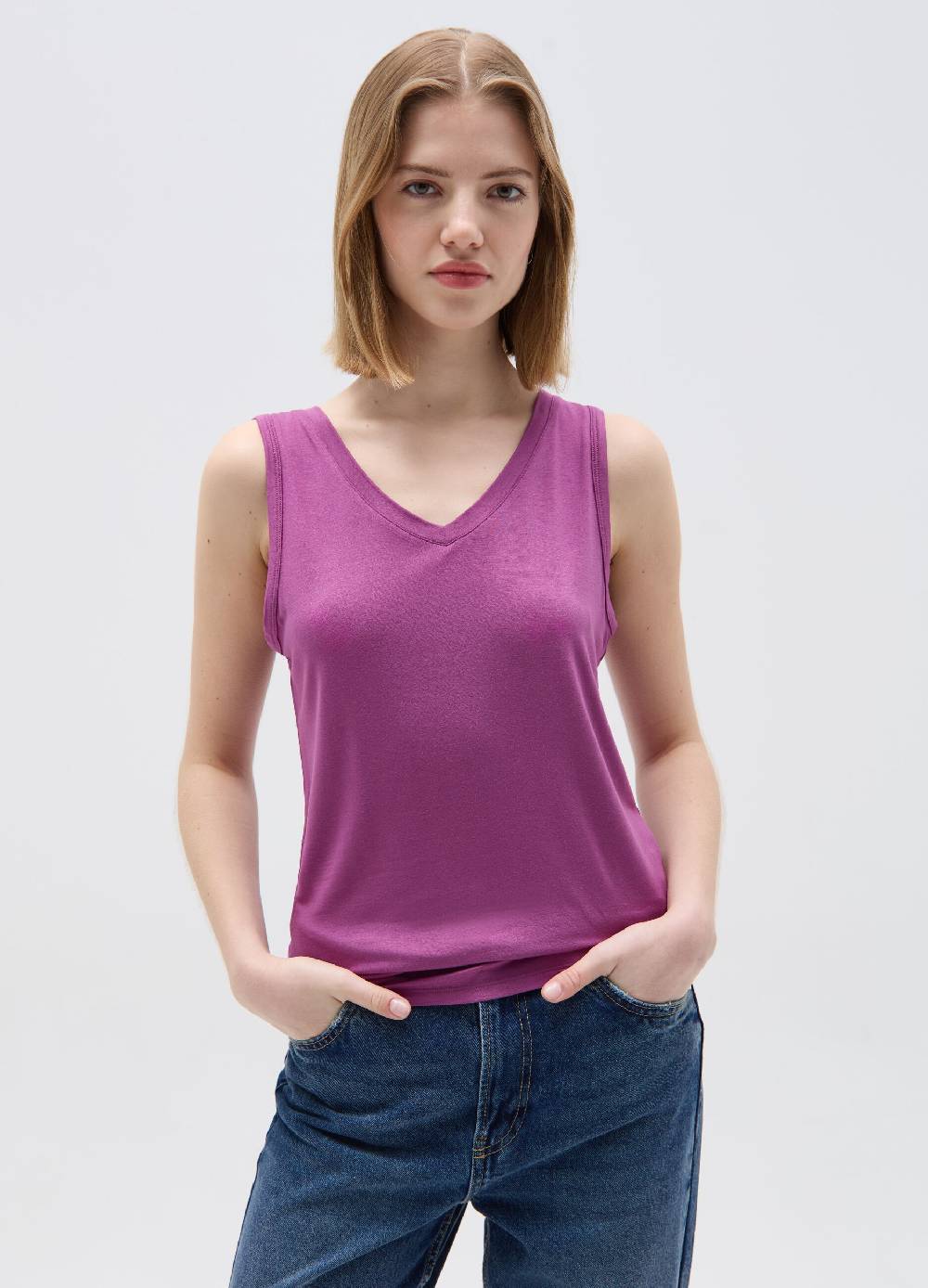 Ovs Tank Top Con Scollo A V