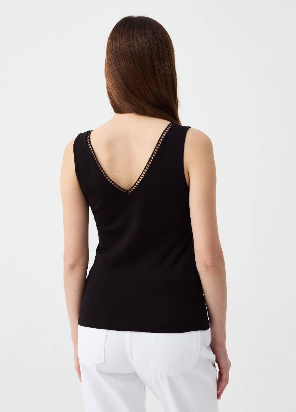 Ovs Tank Top Con Scollo A V E Profilo Traforato