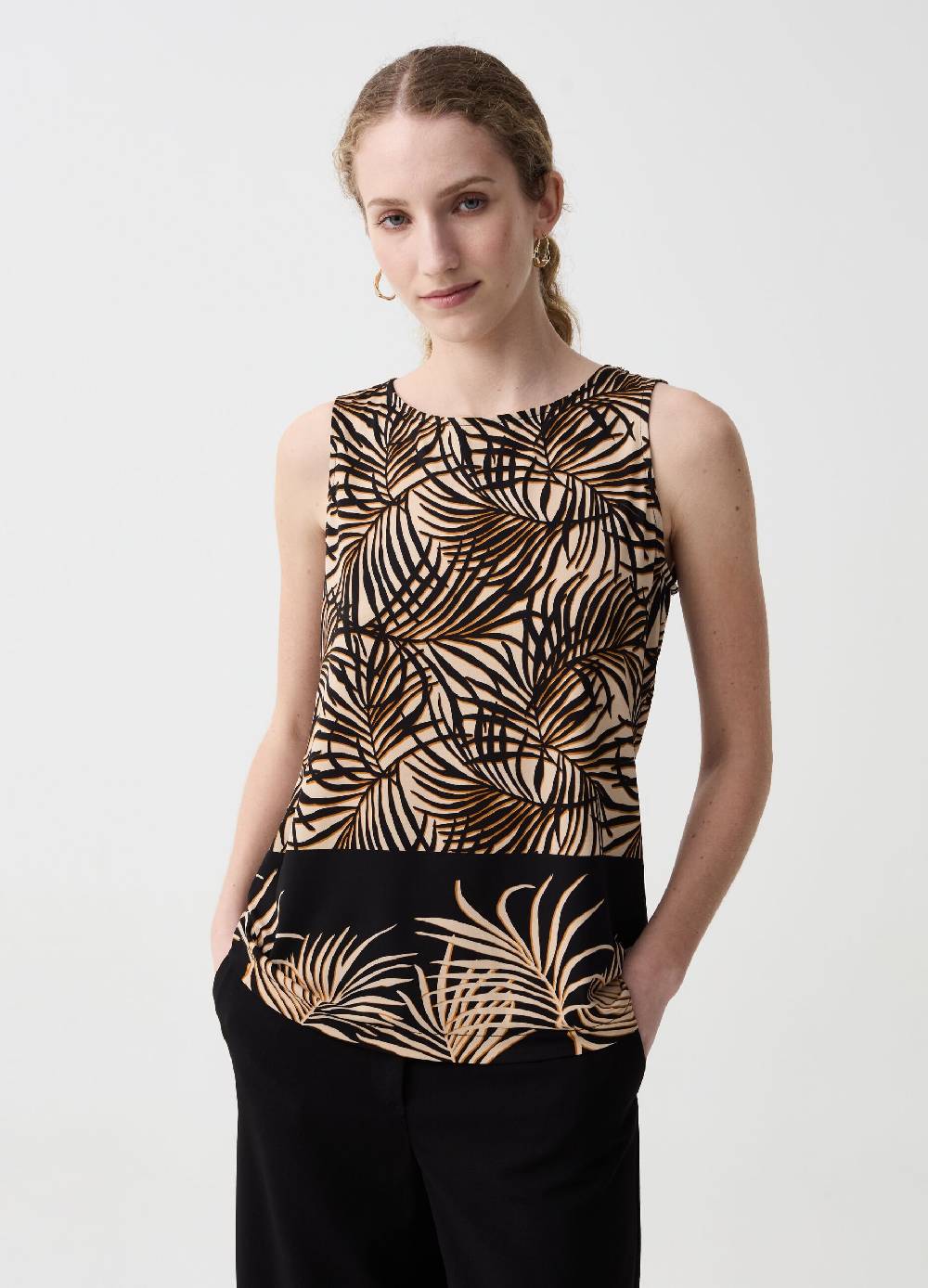 Ovs Tank top con stampa foliage tropicale
