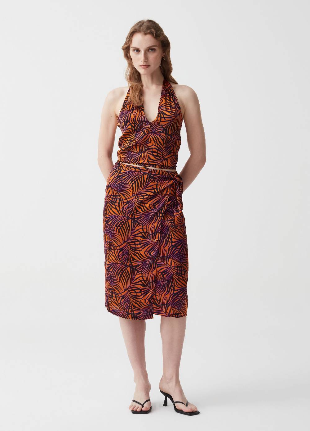 Ovs Tank Top Con Stampa Tropicale