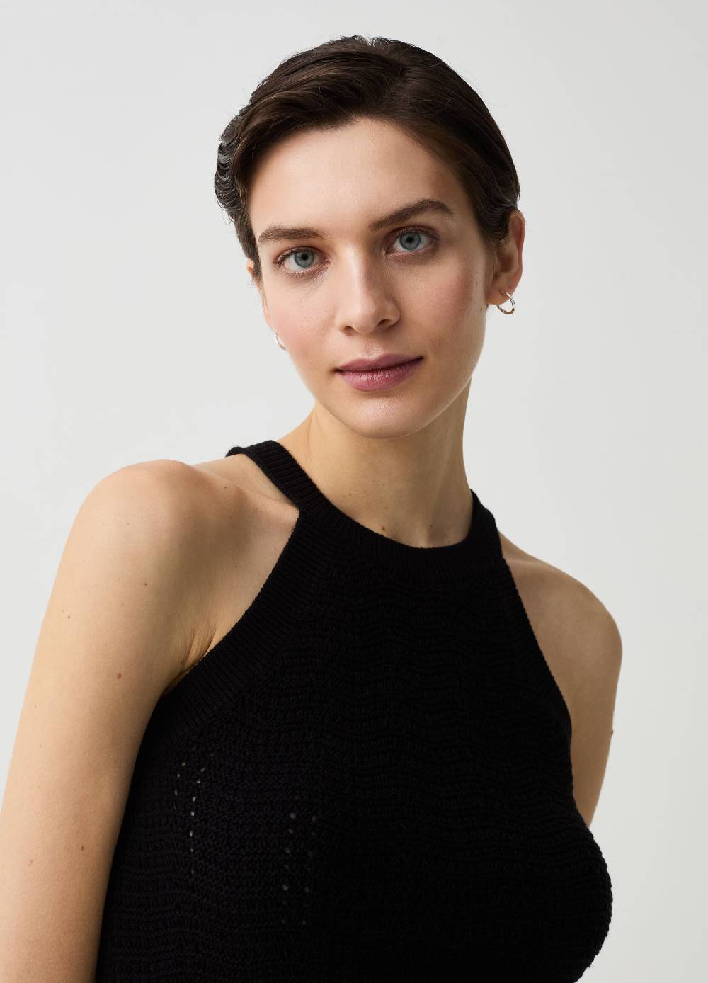 Ovs Tank Top Crochet Con Scollo Halter