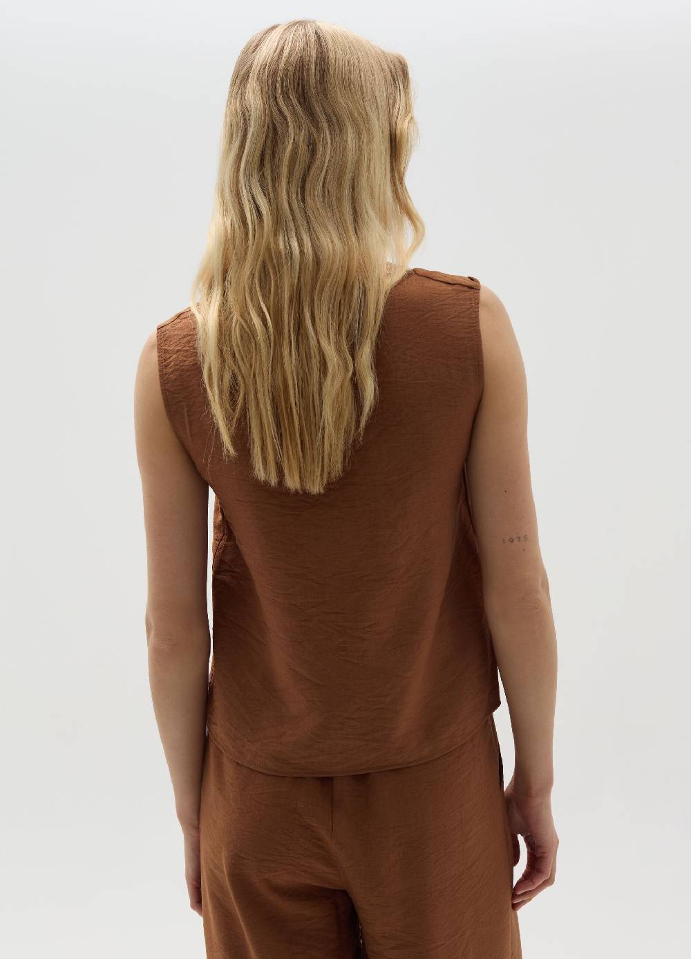 Ovs Tank Top Effetto Crinkle Scollo Asimmetrico