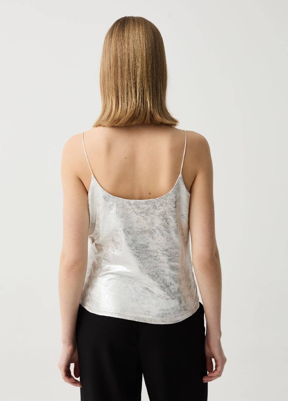 Ovs Tank Top Effetto Metallizzato
