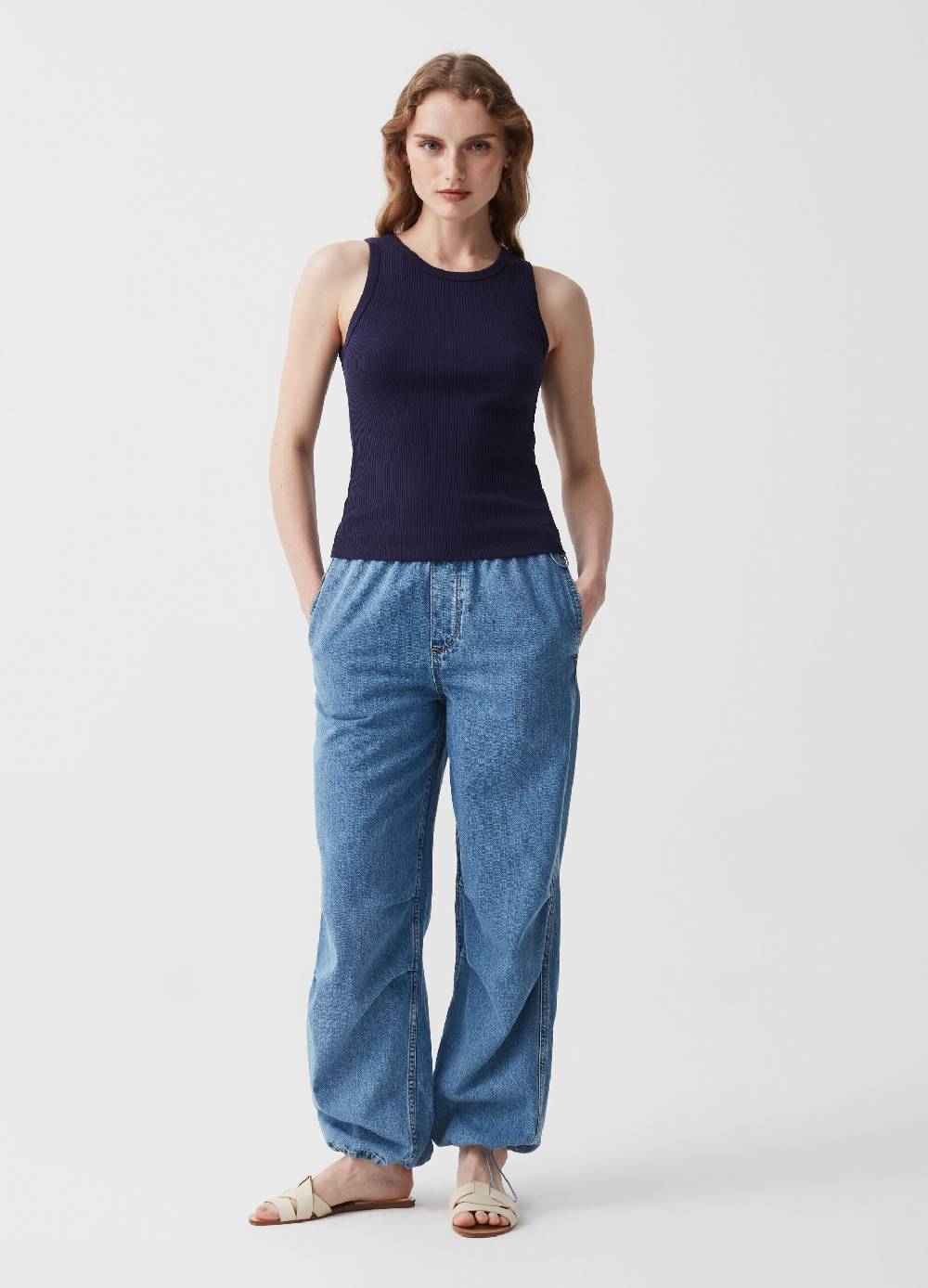 Ovs Tank top Essential a costine sottili