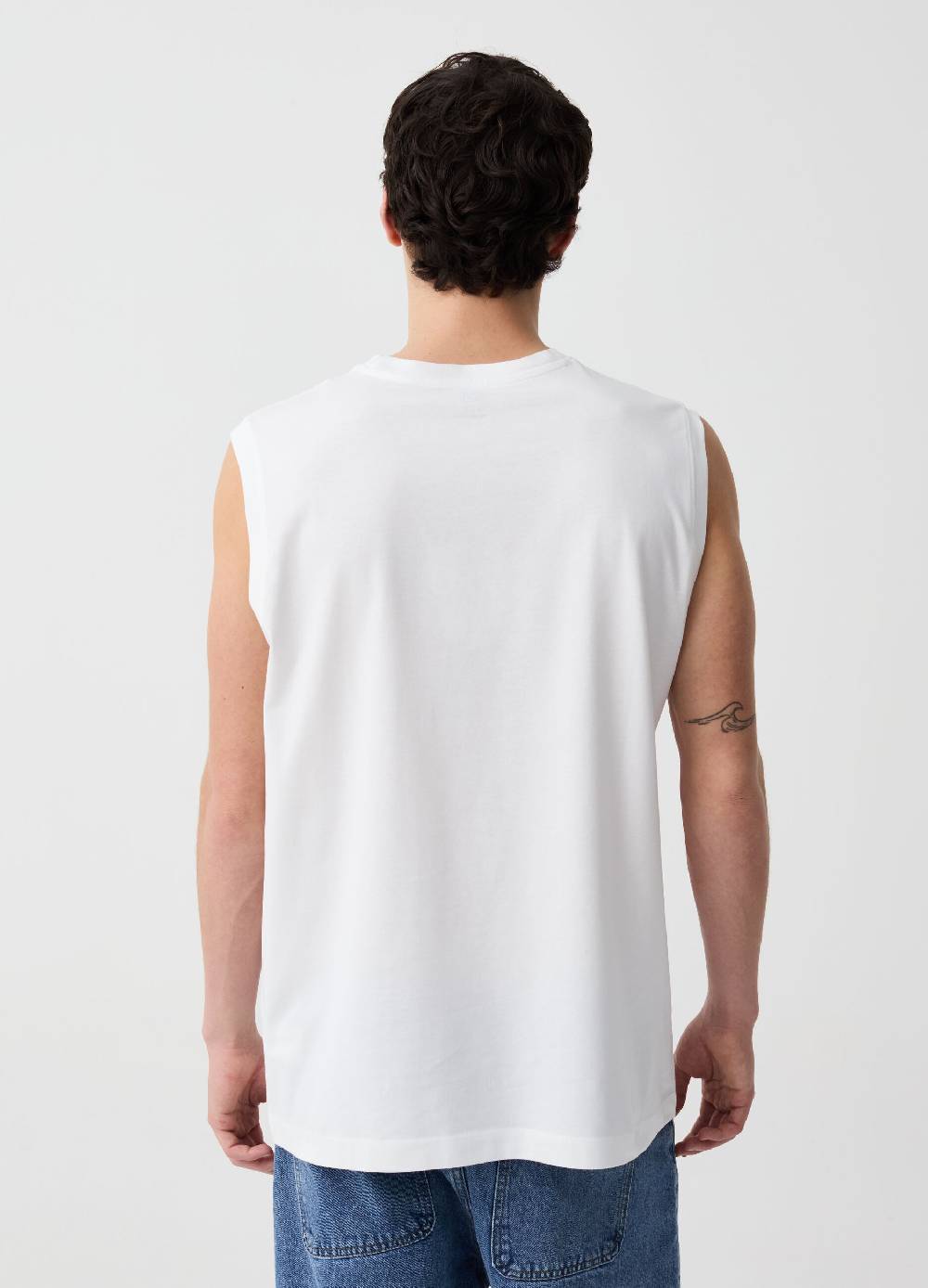 Ovs Tank Top Girocollo Con Dettaglio A V