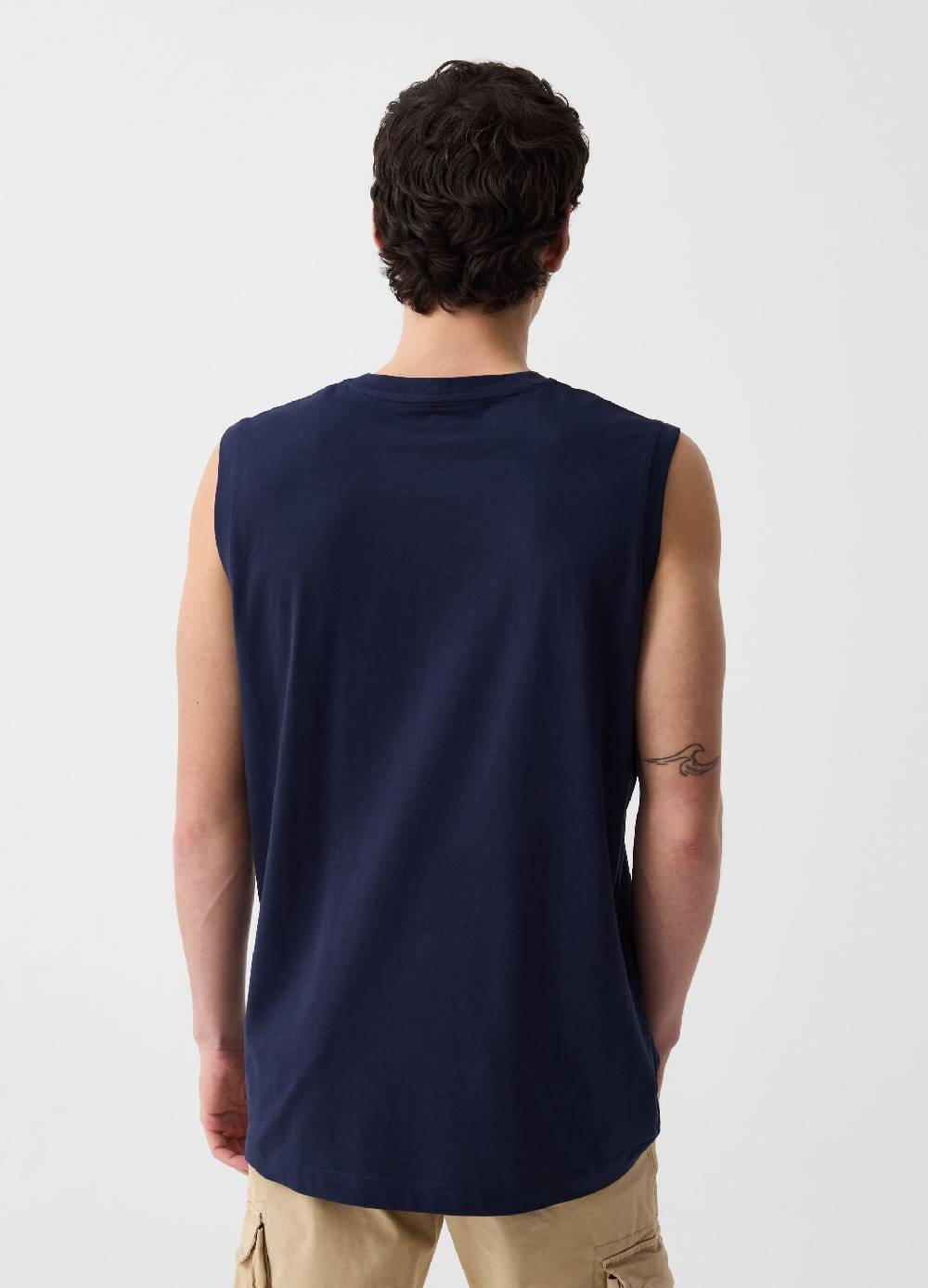 Ovs Tank Top Girocollo Con Dettaglio A V