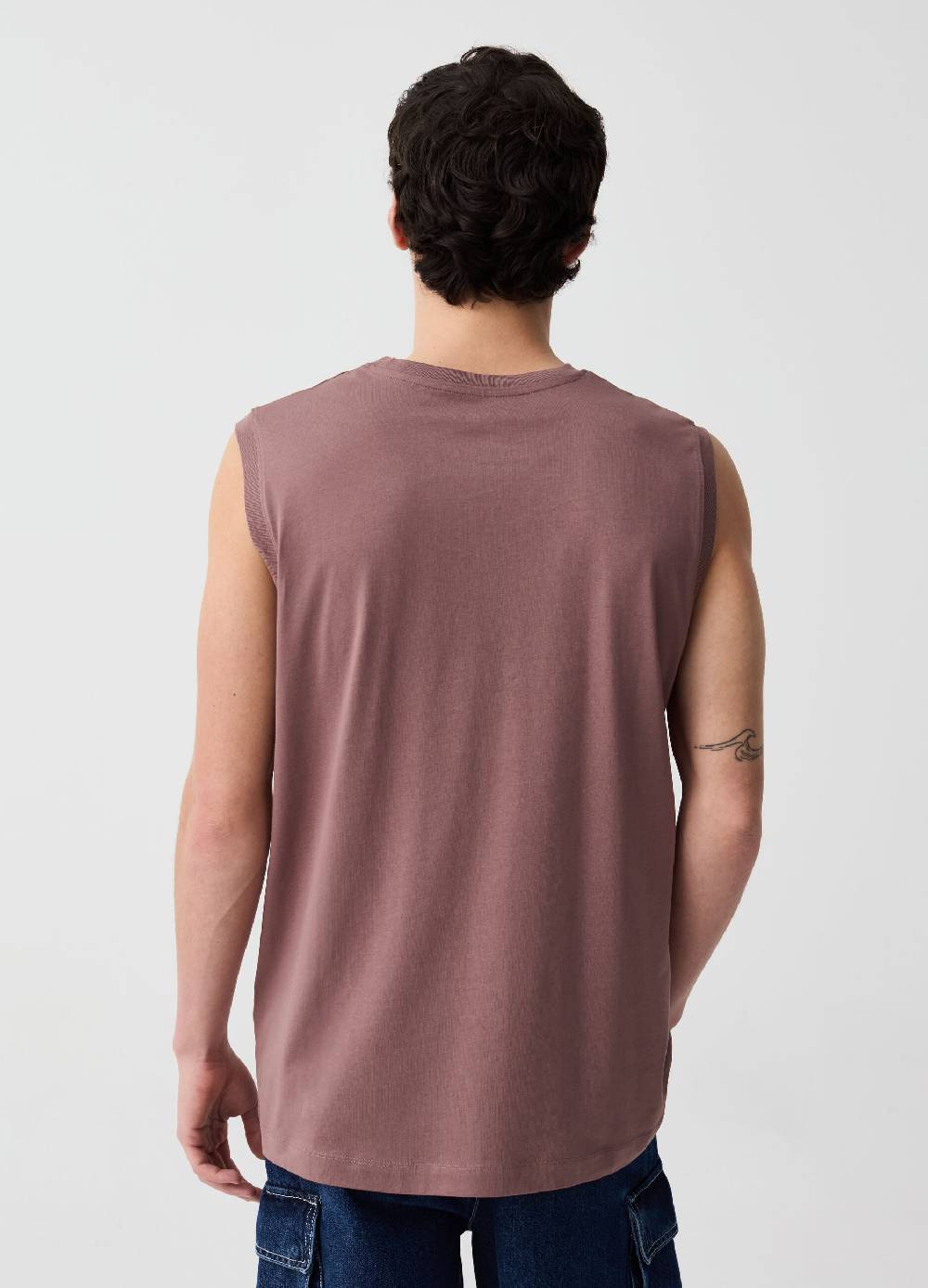 Ovs Tank Top Girocollo Con Dettaglio A V