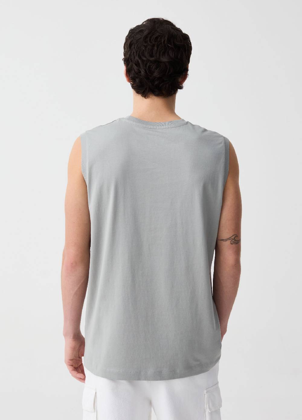 Ovs Tank Top Girocollo Con Dettaglio A V