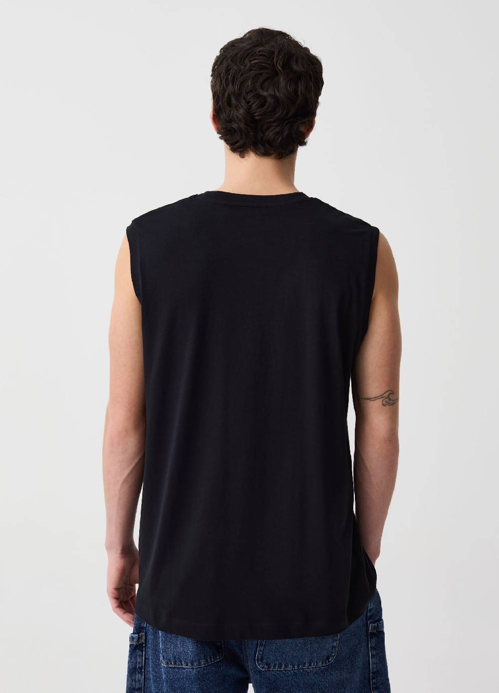 Ovs Tank Top Girocollo Con Dettaglio A V