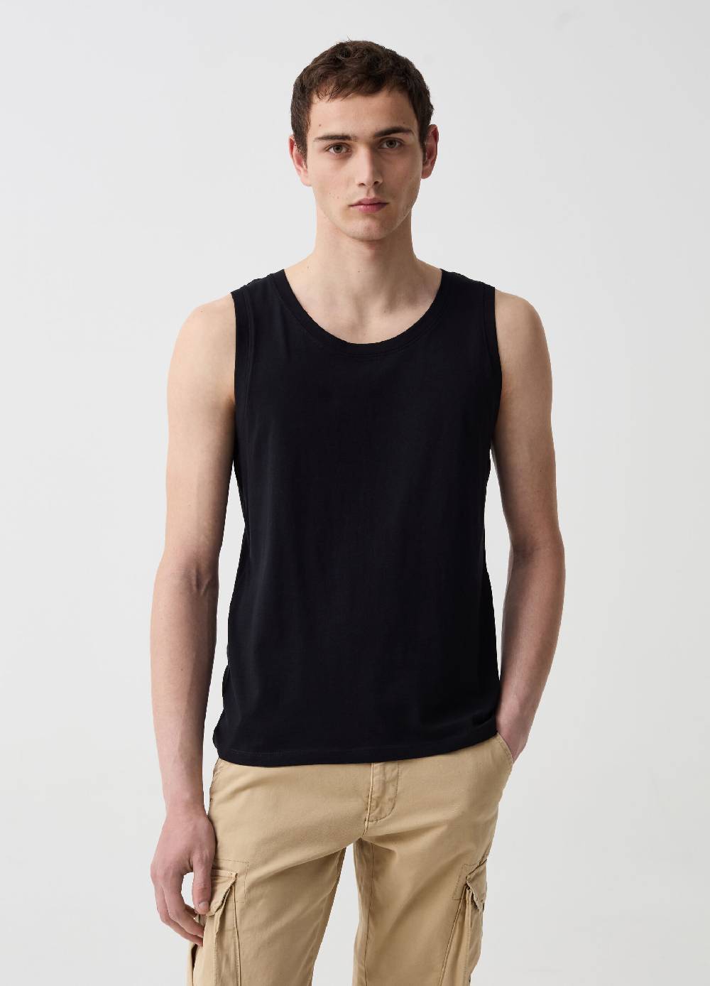 Ovs Tank Top Girocollo In Cotone