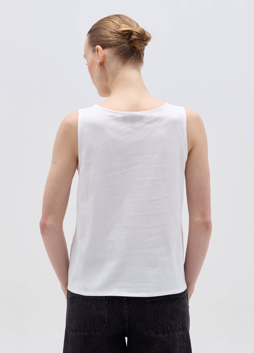 Ovs Tank Top In Cotone Con Ricamo Floreale
