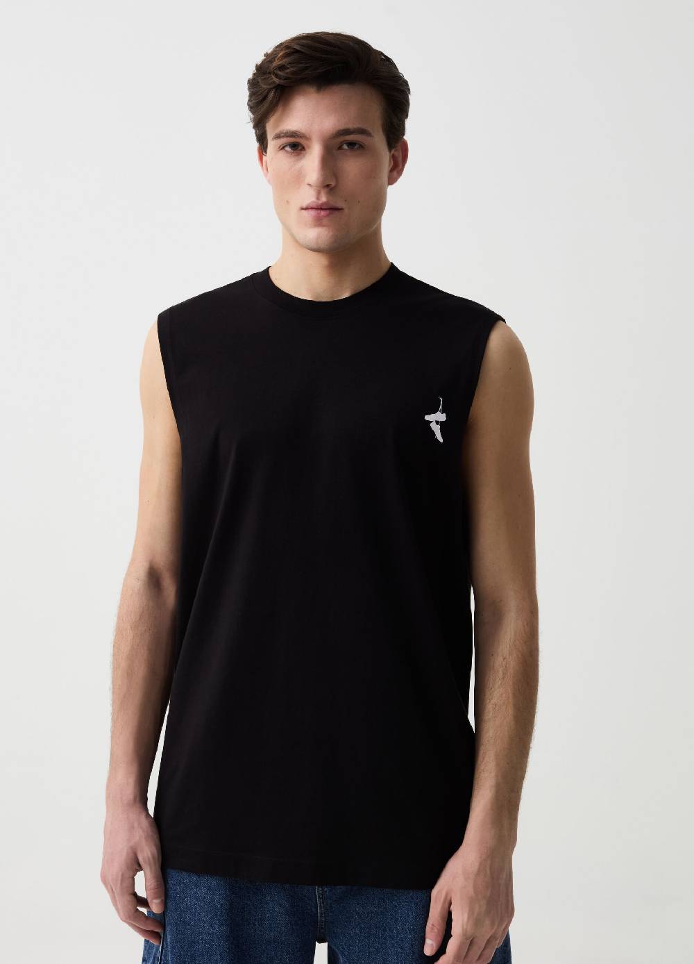 Ovs Tank top in cotone con stampa MARE FUORI