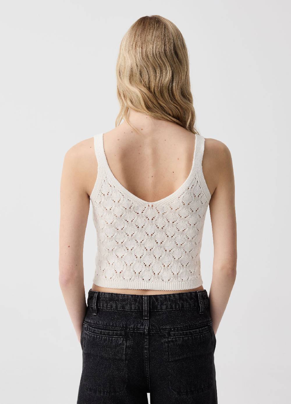 Ovs Tank Top In Cotone Crochet