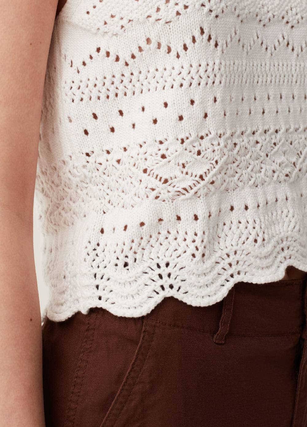 Ovs Tank Top In Cotone Crochet