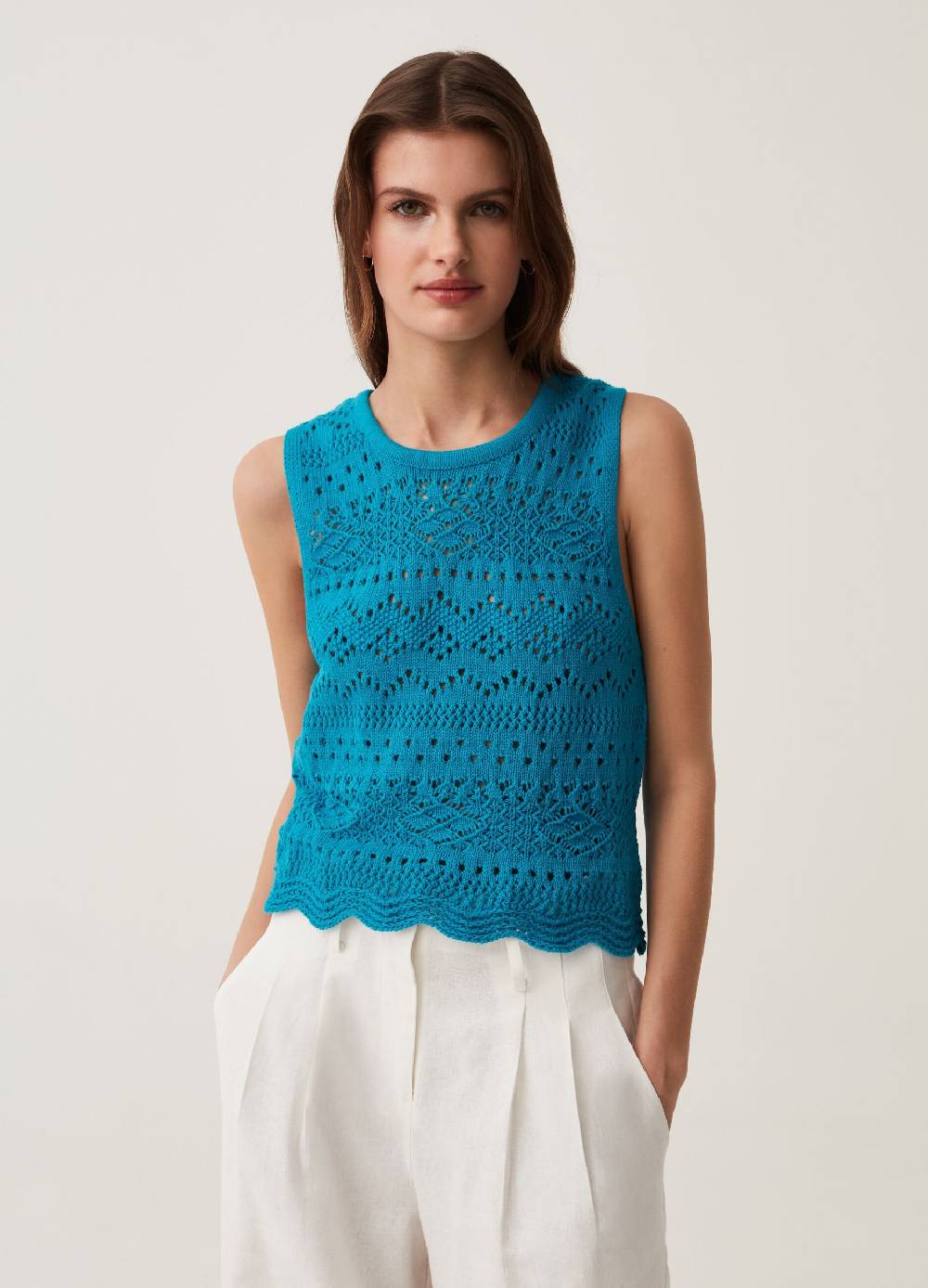Ovs Tank top in cotone crochet