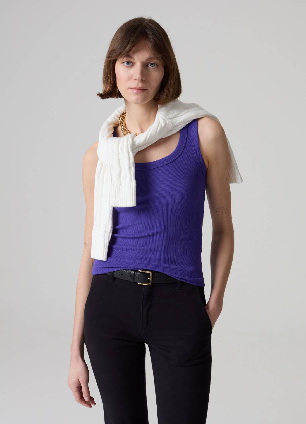 Ovs Tank top in cotone stretch a costine