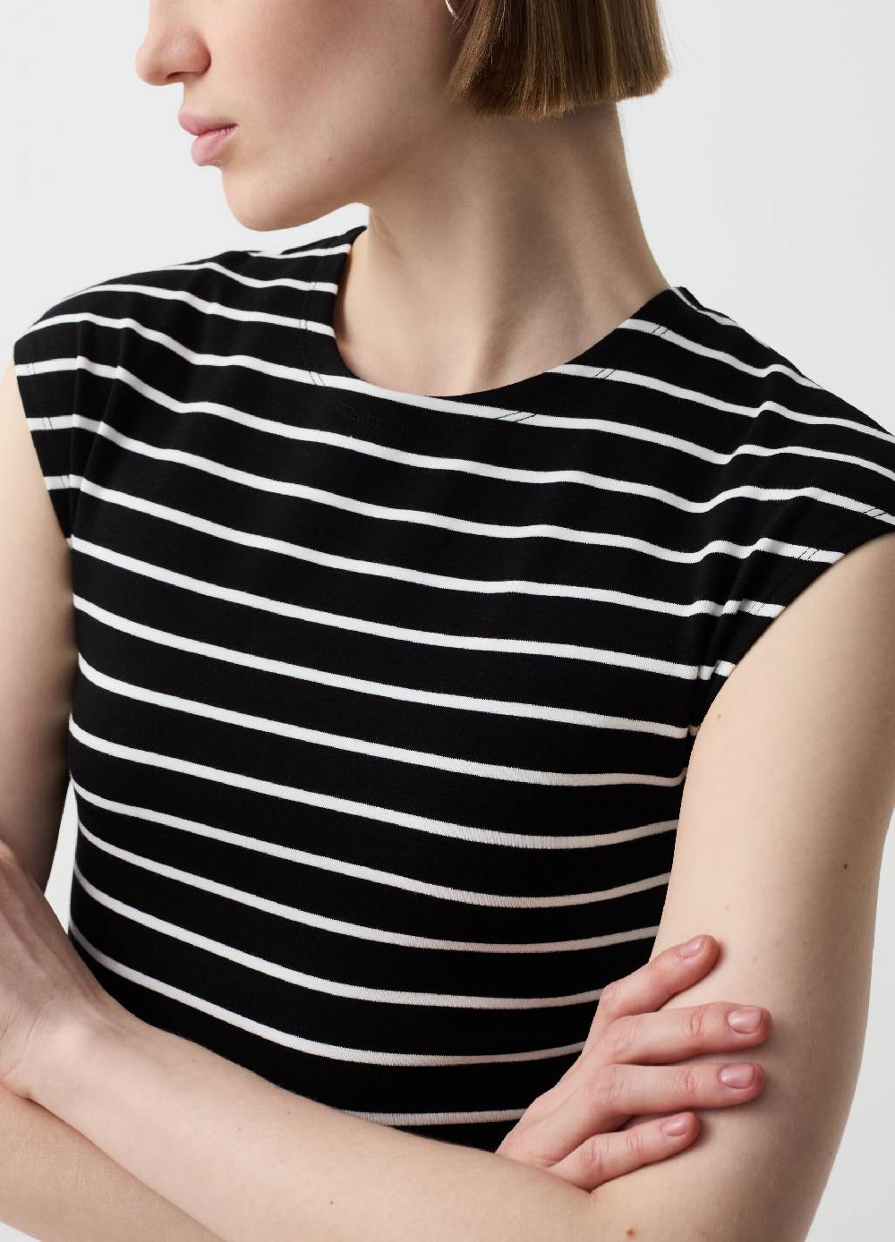 Ovs Tank Top In Cotone Stretch A Righe