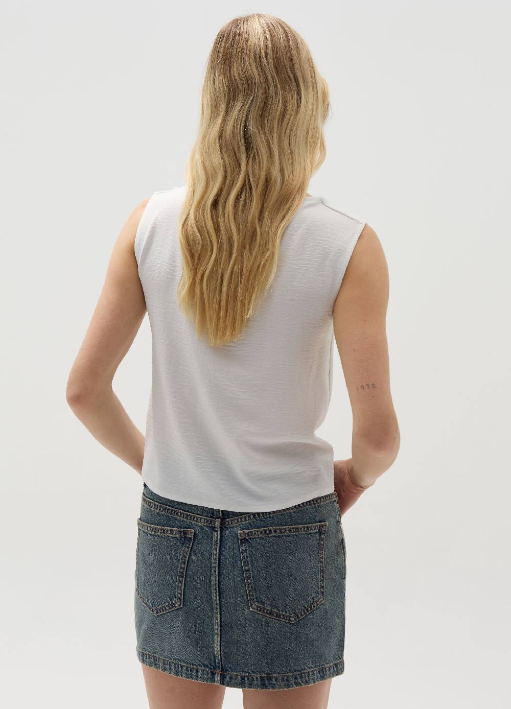 Ovs Tank Top In Crêpe Scollo Asimmetrico