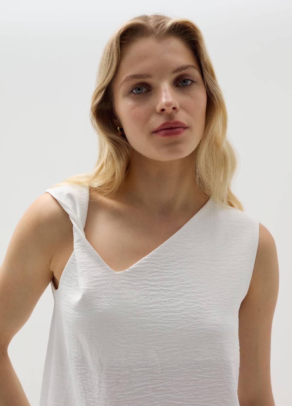 Ovs Tank top in crêpe scollo asimmetrico