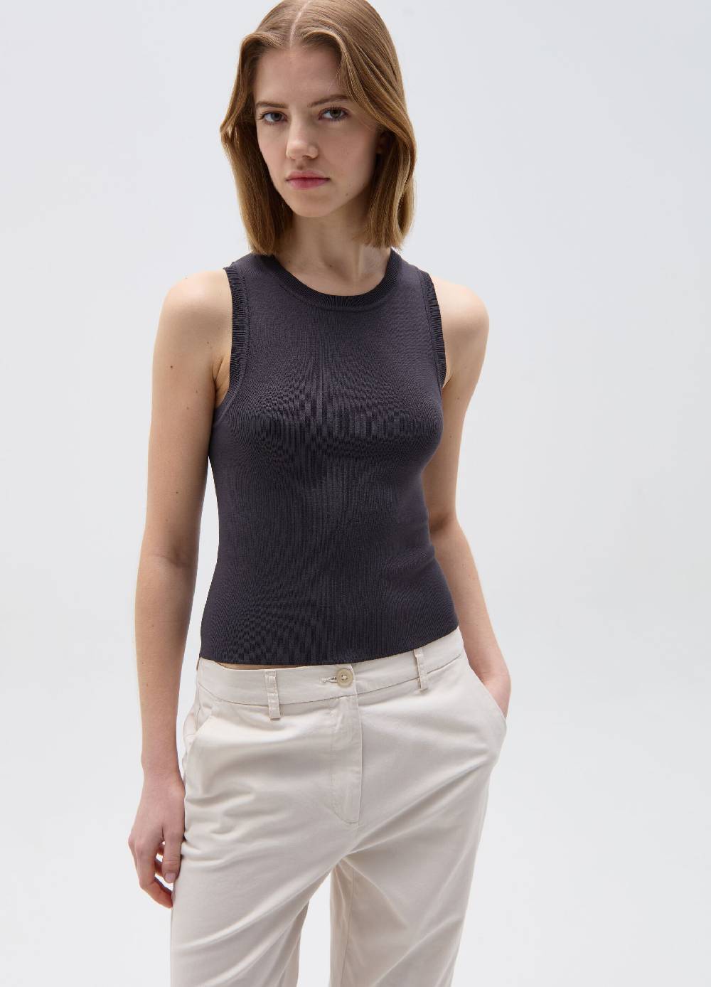 Ovs Tank top in crêpe tinta unita