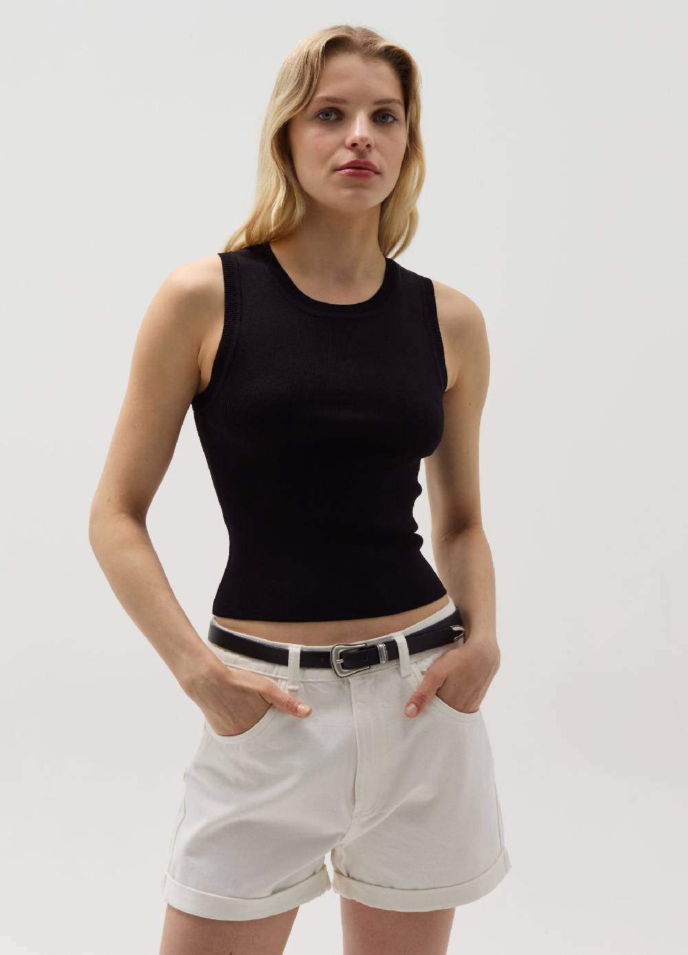 Ovs Tank top in crêpe tinta unita