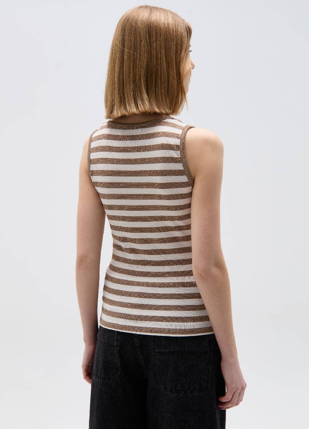 Ovs Tank Top In Lurex A Costine Fantasia A Righe