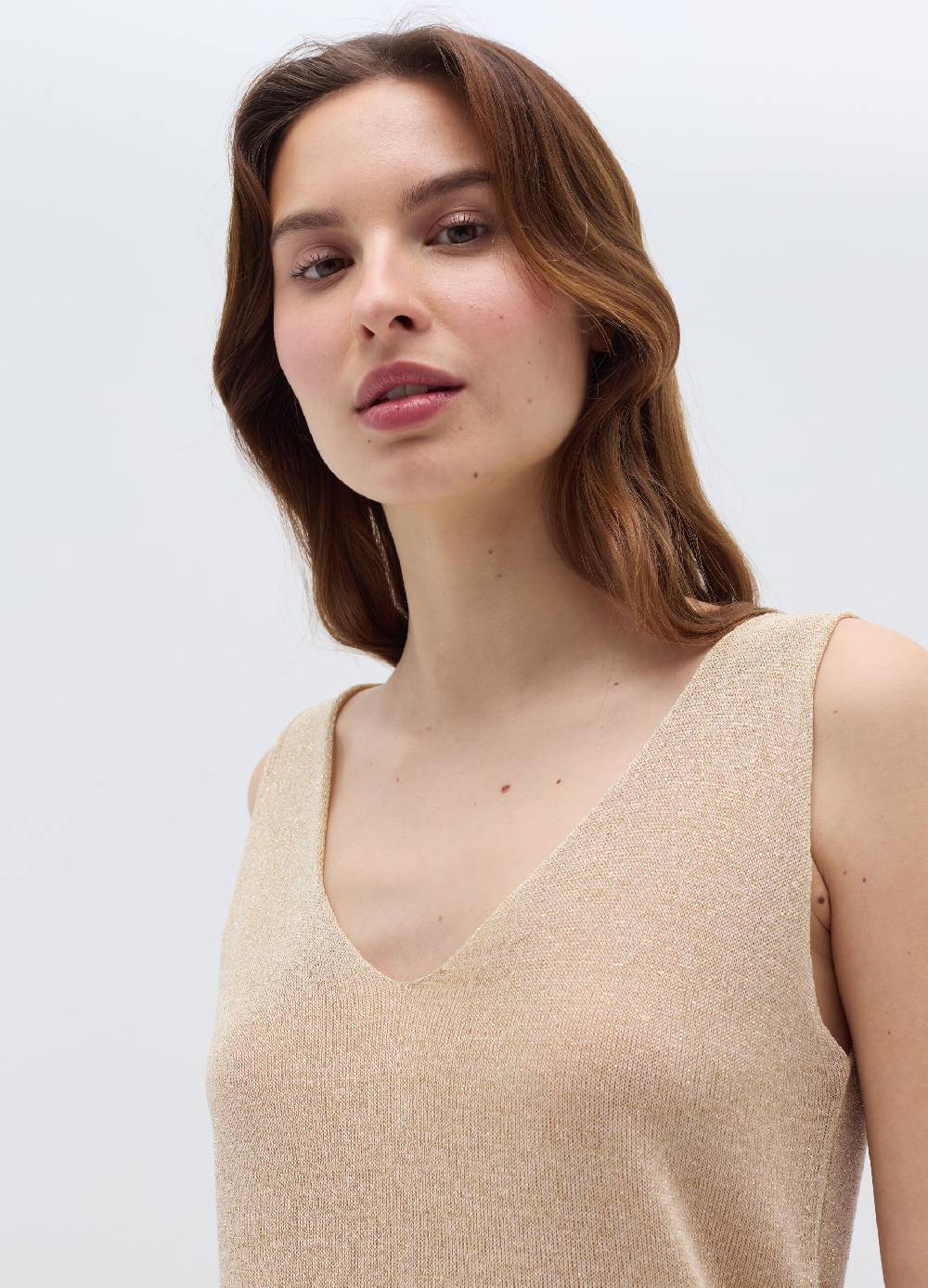 Ovs Tank Top In Lurex Scollo A V