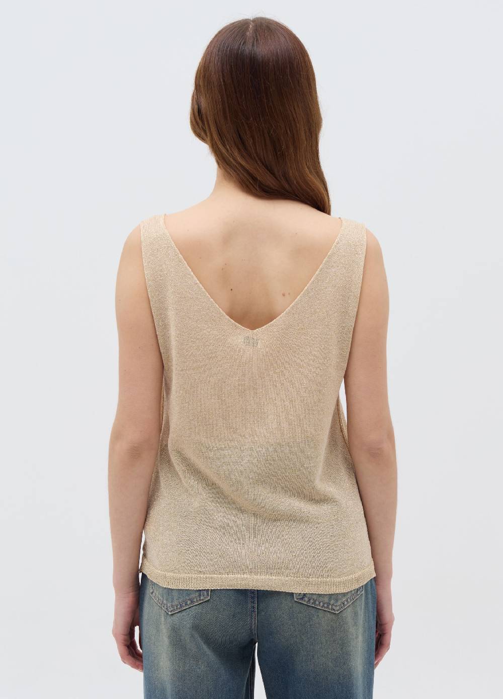 Ovs Tank Top In Lurex Scollo A V