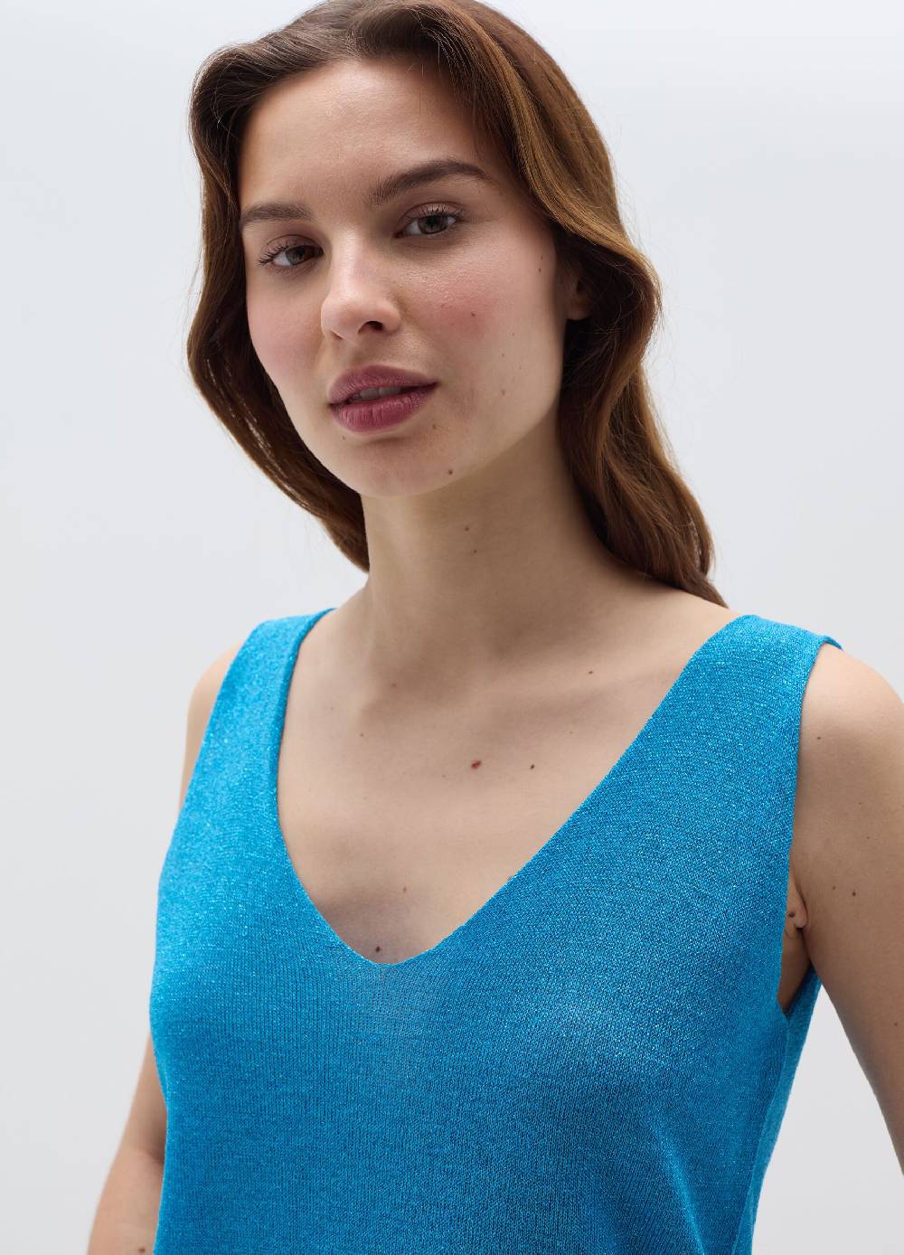 Ovs Tank Top In Lurex Scollo A V