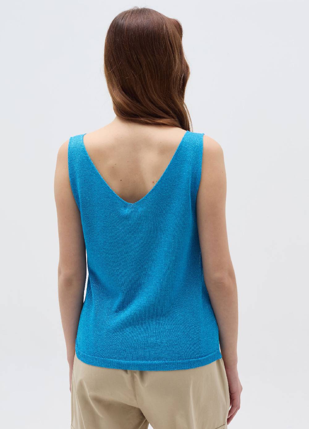 Ovs Tank Top In Lurex Scollo A V