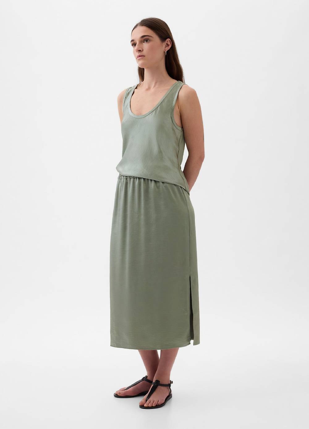 Ovs Tank Top In Satin