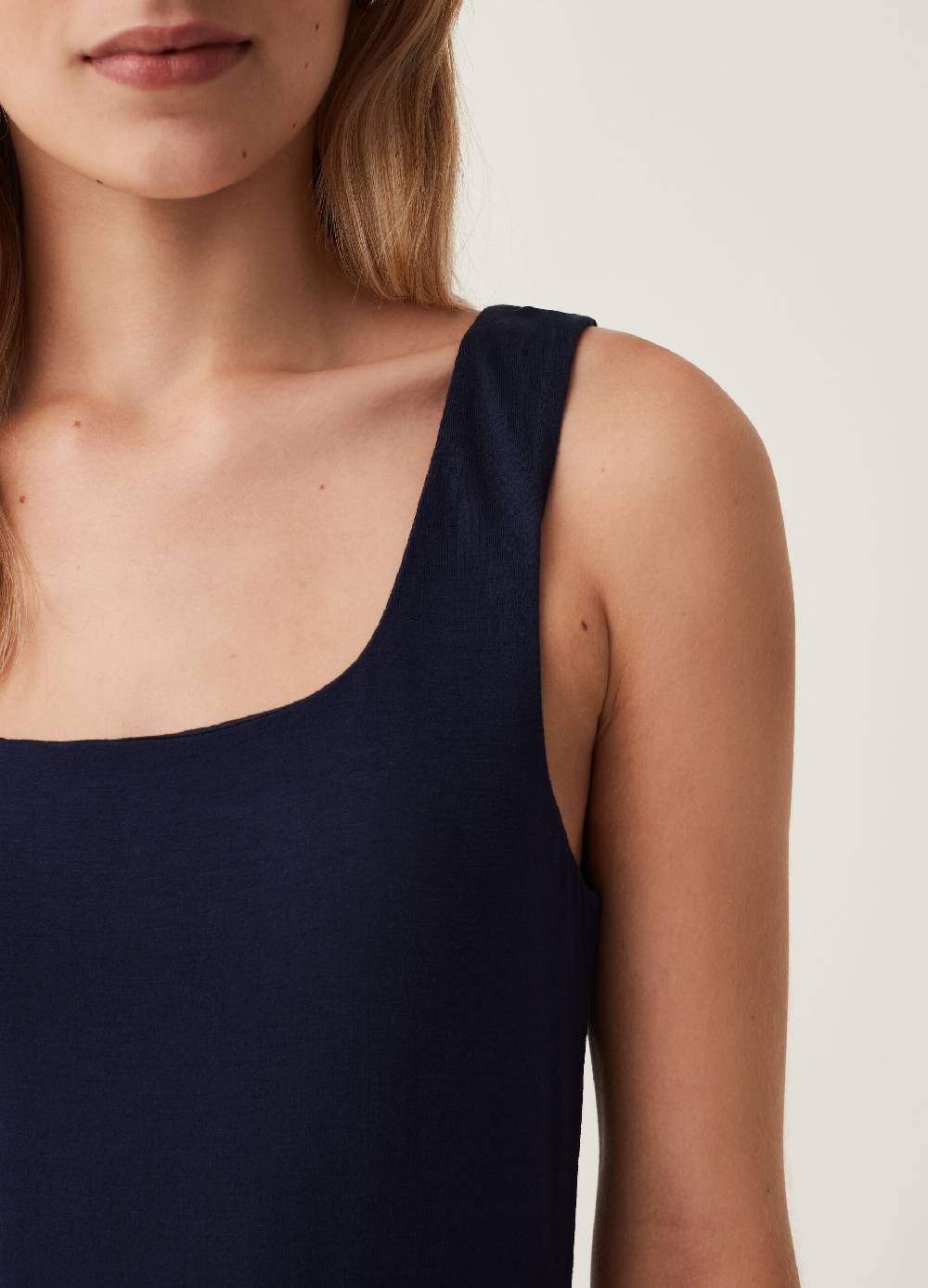 Ovs Tank Top In Viscosa Stretch