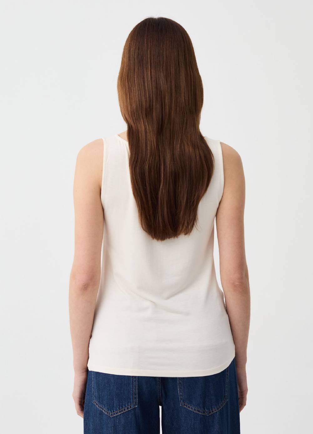 Ovs Tank Top In Viscosa Stretch