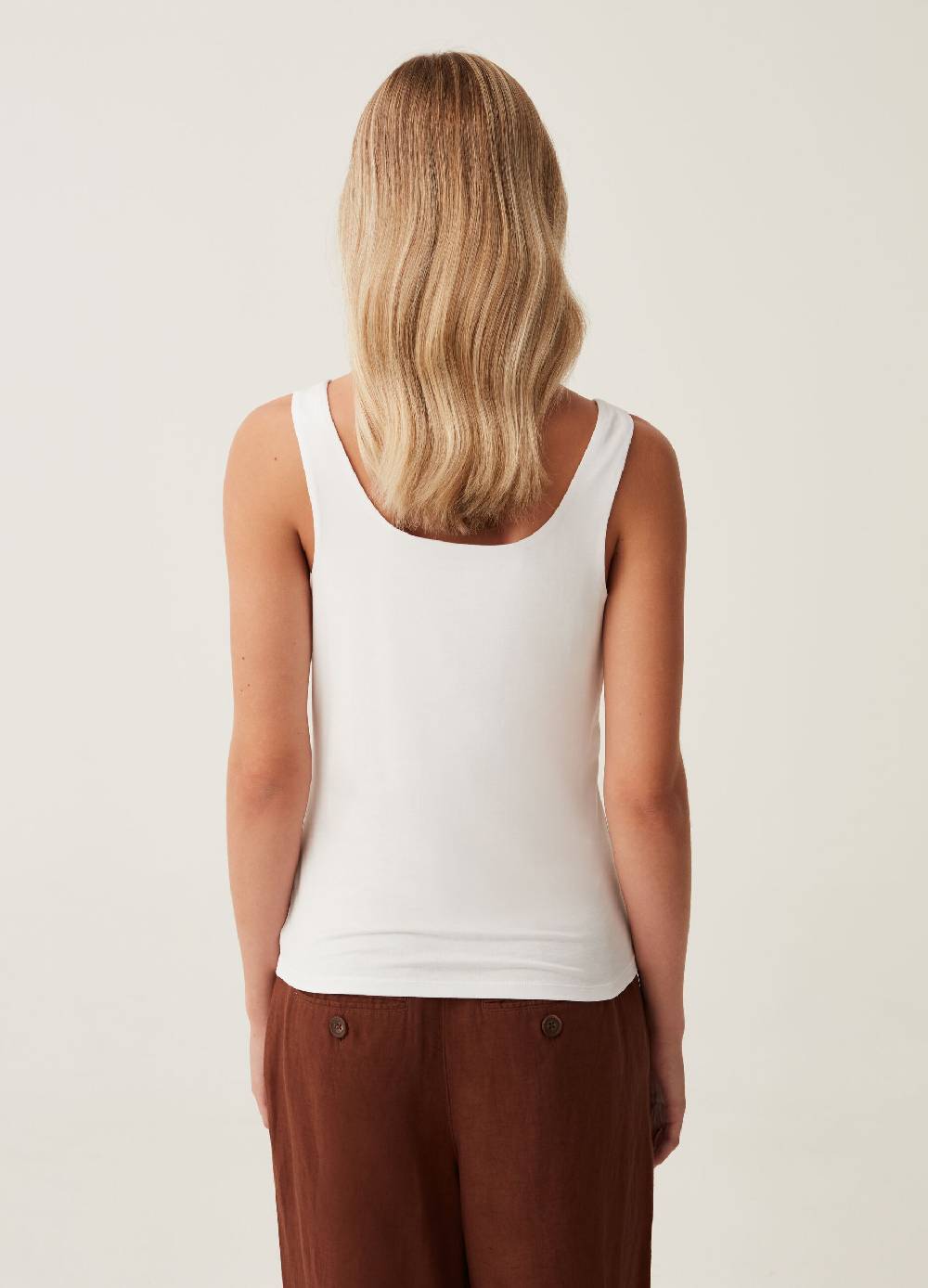 Ovs Tank Top In Viscosa Stretch