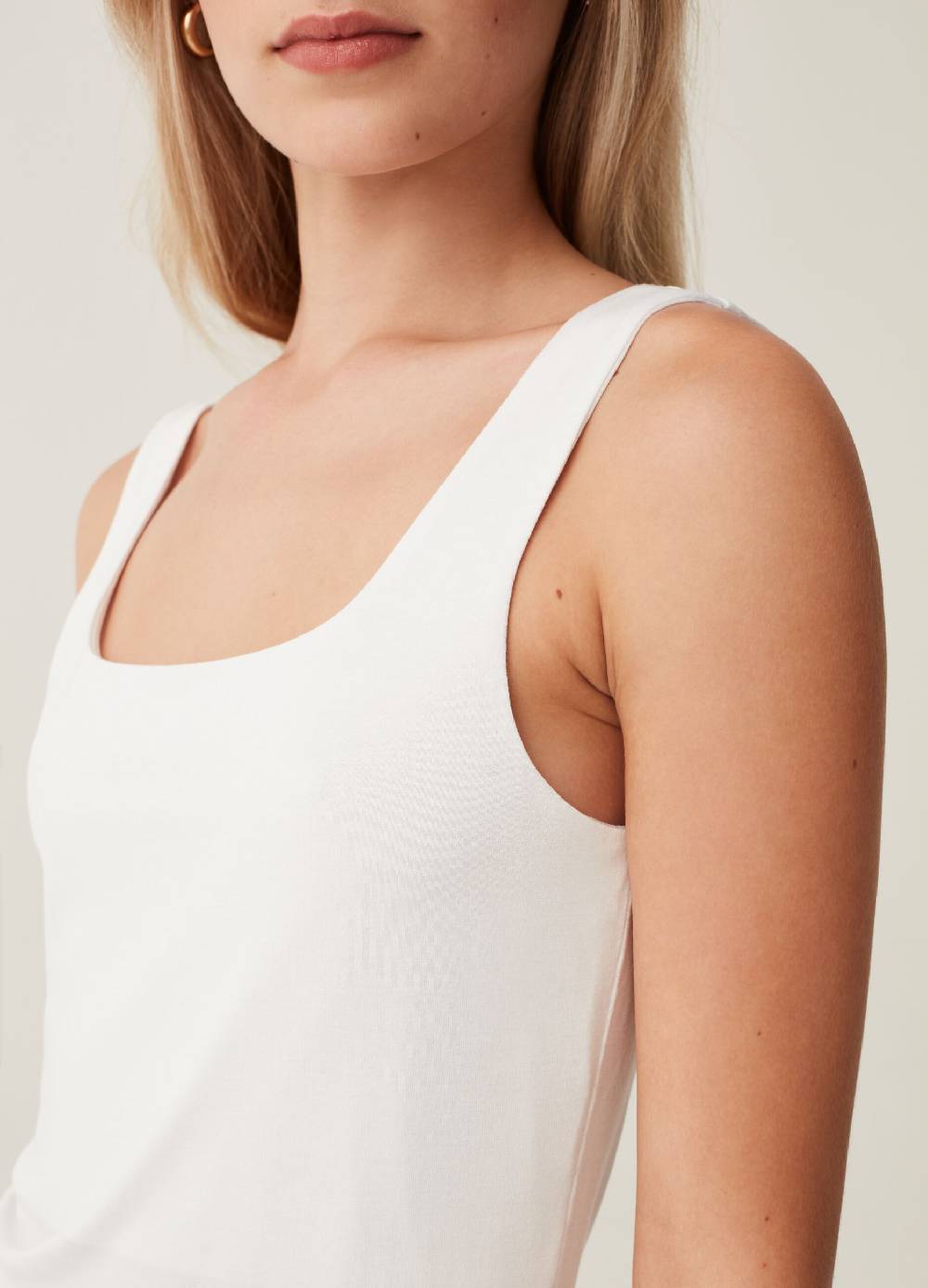 Ovs Tank Top In Viscosa Stretch