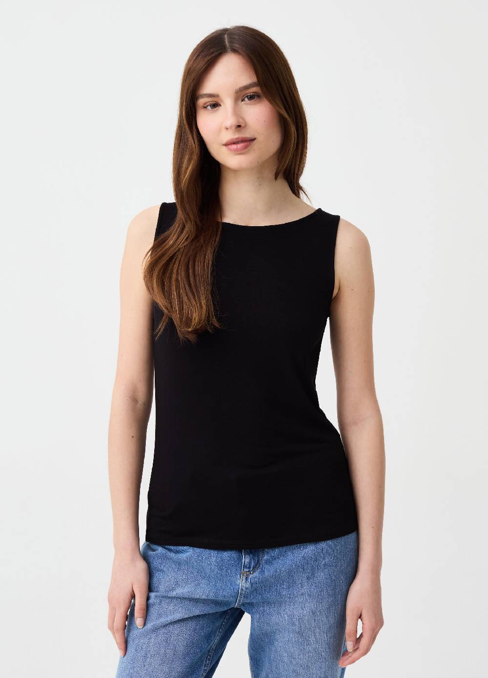 Ovs Tank Top In Viscosa Stretch