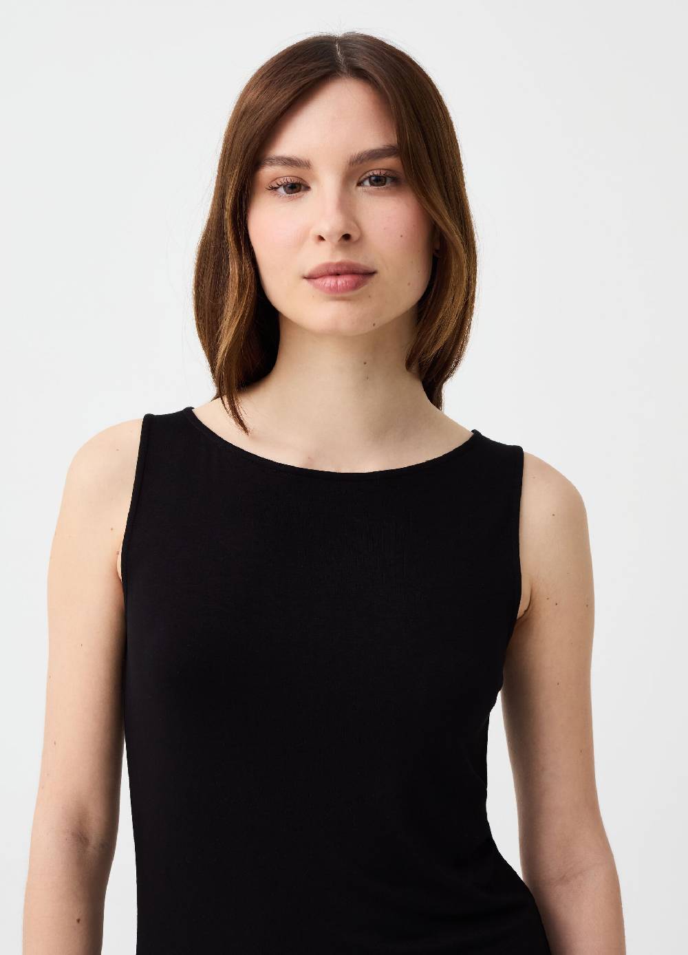 Ovs Tank Top In Viscosa Stretch