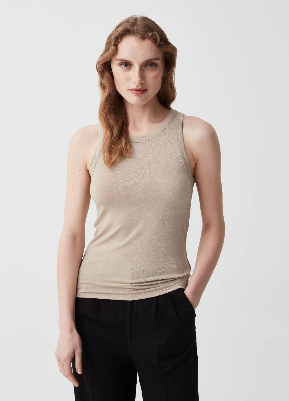 Ovs Tank Top Stretch In Lurex