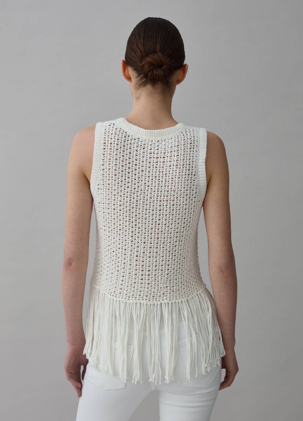 Ovs Tank Top Traforato Con Frange